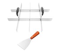 FONDOTIN 2 pezzi Divisore per Torte in Acciaio Inossidabile con Spatola Angolare per Porzionare Brownie e Cheesecake Strumento Preciso e Robusto per Decorazione e Taglio Dolci