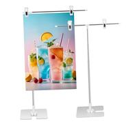 FONDOTIN 2 Pezzi Espositore per Banner Regolabile Supporto Poster Tavolo o Pavimento per Display Pubblicitari Indoor e Outdoor Stand Leggero e Smontabile per Marketing Mobile