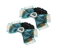 FONDOTIN 2 pezzi Fermagli per con Rete e Decorativo Accessori Eleganti per Chignon per Professionisti di Banche e Danza Colore