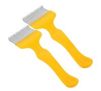 FONDOTIN 2 Pezzi Forchette Apicoltura in Inossidabile con Impugnatura in Plastica Strumento Manuale per Estrarre Nettare Denti Smussati Protettivi per Alveari Accessori Apicoltori