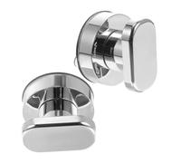 FONDOTIN 2 pezzi Maniglie Ventosa Autoadesive Argento Maniglie per Porte in Vetro e Armadi Facili da Installare senza Foratura Ventosa ad Alta Tenuta per Bagno e Cucina