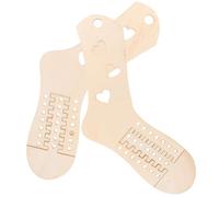 FONDOTIN 2 Pezzi Modelli di Calzini in Legno per Lavoro Maglia e Uncinetto Forme Lisce e Resistenti per Bloccanti Calze DIY Strumenti per Calzini Intrecciati Senza Graffi per Condivisione