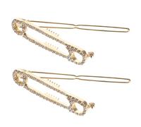 FONDOTIN 2 pezzi Mollette per Capelli di Spilla di Sicurezza Fermagli in Leggeri con Strass Accessori per Bambine e Donne per Feste e Quotidiano