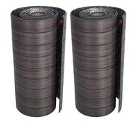 FONDOTIN 2 Pezzi Pannelli Murali 3D Autoadesivi Impermeabili Marrone Scuro 40X300 CM, Rivestimento Parete Bagno e Cucina, Pannelli Decorativi Texture a Griglia per Divisori e Decorazione