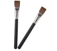 FONDOTIN 2 pezzi Pennelli Piatti per Fondotinta e Maschere Viso Applicatori Trucco Manico in Legno Ergonomico Morbidi e Resistenti per Stesura Uniforme e Pulita Fondotinta