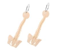 FONDOTIN 2 pezzi Portachiavi Colonna Vertebrale Miniatura Realistica Accessorio Medico Versatile per Studenti e Professionisti Charm Anatomia Umana Resistente e Decorativo