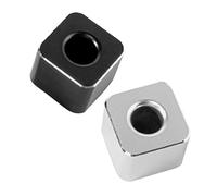 FONDOTIN 2 Pezzi Portapenne da Scrivania in Alluminio Portapenne Singolo Quadrato Stabile e Compatto Organizer Multifunzionale per Penne Pennelli Trucco e Spazzolini Design Moderno per