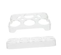 FONDOTIN 2 pezzi Portauova per Frigorifero Organizer Impilabile in Plastica Resistente Vassoio Multi-griglia Scomparti per Conservazione Uova in Cucina Soluzione Compatta per Casa