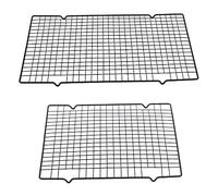 FONDOTIN 2 Pezzi Rettangolari per Raffreddamento Dolci e Pane Rete Antiscivolo Multifunzione per Cottura e Grigliatura Struttura Stabile e Resistente Supporto Capiente per e