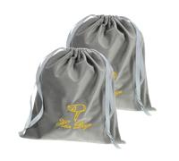 FONDOTIN 2 pezzi Sacchetti Porta Asciugacapelli in Tessuto Resistente con Coulisse Borsa da Viaggio Design Ricamato Elegante e Leggero per Conservazione e Trasporto Facile