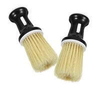 FONDOTIN 2 pezzi Spazzola da Barbiere per Collo con Setole Morbide e Testina Rimovibile Pennello Ergonomico per Pulizia Capelli e Massaggio del Cuoio Capelluto per Uso Domestico e Contorno