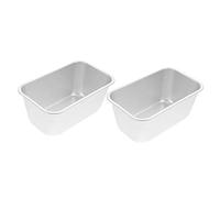 FONDOTIN 2 pezzi Stampo per Torte Alluminio per Forno Pirofila Rectangolare per Pane e Dolci Facile da e Manutentire Strumento per Amanti Del da Te