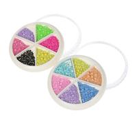 FONDOTIN 2 scatole Scatola Nail Charms per Unghie Colorati in Acciaio Inossidabile Piccole Sfere per Decorazioni Nail Art Fai da Te Accessori Manicure per Centri Estetici e Uso Domestico