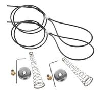 FONDOTIN 2 Set Chiavistello Cancello con Cavo in Acciaio Inox e PVC Molla Assistita per Cancelli Recinzioni e Finestre Apertura Facile Una Mano Resistente alla Ruggine e Installazione