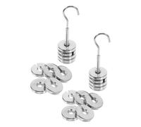 FONDOTIN 2 set Kit Pesi Scanalati da Laboratorio con Ganci Cromati per Esperimenti Scientifici e Misurazioni di Precisione