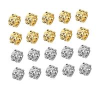 FONDOTIN 20 pezzi Anellini per Treccine Capelli Dreadlocks Misto Oro e Argento Accessori Leggeri e Sicuri per Stile Vintage per Matrimonio e Uso Quotidiano