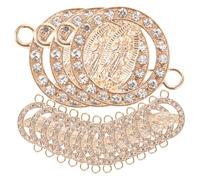 FONDOTIN 20 pezzi Ciondoli Santa Maria in Lega con Zirconi Connettori Gioielli per Collane e Bracciali Charm Religiosi Fai da Te Regalo Donna Mamma Elegante