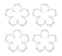 FONDOTIN 20 Pezzi Coprigambe Sedia a U in Plastica Bianca per Tubi 38-42 MM Cuscinetti Antiscivolo per Piedini Amaca e Sedie a Slitta Protezione Pavimenti per Uso Interno e Ufficio