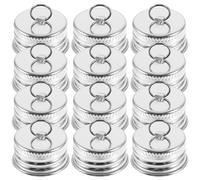 FONDOTIN 20 Pezzi Tappi in Alluminio per Barattoli e Bottiglie Coperture Filettate Anti-Perdita per Contenitori in Vetro Coperchi Leggeri e Resistenti per Uso Quotidiano in Cucina