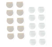 FONDOTIN 200 pezzi Bustine Filtri Tè Usa e Getta Rotonde con Coulisse Sacchetti per Tè Sfuso Spezie e Erbe Materiale Sicuro e Resistente Facili da Riempire e Trasportare