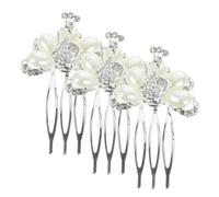 FONDOTIN 3 pezzi Pettini Laterali Sposa con e Fermagli Eleganti per Acconciature da Cerimonia Accessori per Nozze e Damigelle Design Flessibile e Stabilità Garantita