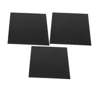 FONDOTIN 3 Pezzi Piastra in Alluminio Anodizzato Nero 0,5 MM 300X300 MM Set da 3 Pezzi per Incisione Targhe Ufficio Cartelli Vuoti Resistenti AI Raggi Uv per Segnaletica Interna ed Esterna
