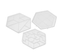 FONDOTIN 3 pezzi Stampi per Puzzle Silicone Mould per Creazioni DIY con Design Tangram Facile da e Riutilizzabile Materiali Sicuri e Pratici per Decorazioni Fatte Mano