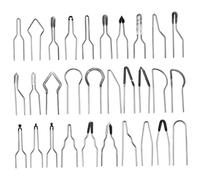 FONDOTIN 30 Pezzi Punte per Penna Pirografo in Filo Nichel Impedenza Diverse Forme per Dettagli Precisi e Controllo Uniforme nelle Creazioni Pirografia su Legno