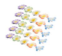 FONDOTIN 30pezzi Fermaglio Per Fiori Artificiali Di Plumeria Accessori Per Fiori Hawaiani Realistici Finti Tropicali Per Feste e Spiaggia