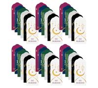 FONDOTIN 36 Buste Porta Contanti Eid Mubarak in Carta Resistente Design Astrale e Lanterne Formato Compatto per Biglietti Regalo e Denaro Islamico per Doni e Celebrazioni Ramadan