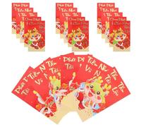 FONDOTIN 36 Pezzi Buste Rosse Vietnamesi Anno del Drago Sacchetti Porta Soldi con Motivi Fortunati per Capodanno e Feste Design e Resistente Regalo Decorativo