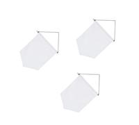 FONDOTIN 3pezzi Bandiera Bianca Su Tela Striscione Per Spille Da Collezione Espositore Personalizzabile Striscione Vuoto Bianco Per Decorazioni e Progetti Fai Da Te