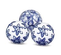 FONDOTIN 3pezzi Sfere Galleggianti in Ceramica Sfere da Piscina Decorazioni per Casa Stile Casuale Facile da Pulire Colori Vivaci Dettagli Delicati