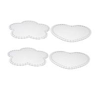 FONDOTIN 4 Pezzi Base Acrilica Trasparente per Borsa Fai da Te Fondo Resistente Forma di Cuore e Fiore per Borse all Uncinetto Accessori Manuali per Creazioni Artigianali