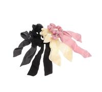 FONDOTIN 4 Pezzi Elastici per con in Satin Fasce Elastiche per Cavallo Accessori e Ragazze Colori Casual Colore Casuale