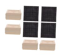 FONDOTIN 4 pezzi Rialzi per Mobili in Materiale Robusto Aumenta Altezza Letto e di Supporto Stabile per Gambe Tavolo e Scrivania Solleva e Crea Spazio per Pulizia Facile