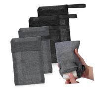 FONDOTIN 4 pezzi Sacchetti per Sapone Solido con Design Esfoliante e Doppio Colore Borsa Porta Saponetta Robusta e Facile da Pulire per Bagno e Viaggio