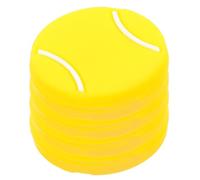 FONDOTIN 4 Pezzi Smorzatore a Forma di Silicone Giallo | Stabile Sulle Corde, Non Facile da Staccare, per Allenamenti e Partite, Adatto a Tennisti e Istruttori