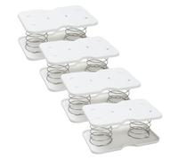 FONDOTIN 4 pezzi Supporto Molla per Scatola Fazzoletti Struttura in Acciaio e PP Resistente Superficie Liscia e Bordi Arrotondati per Casa Ufficio e Hotel Facile da Usare e Stabile Colore