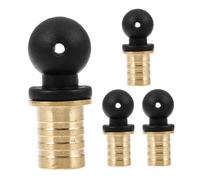 FONDOTIN 4 Pezzi Tappi per Bottiglie Vino Ottone Forma Sigillanti Ermetici Antigoccia Accessori Decorativi per Vino Riutilizzabili e Resealable per Conservazione Sottovuoto