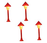 FONDOTIN 4 Set Lampioni Stradali Led Miniatura Simulati Per Decorazioni Case Miniatura Accessori Per Micro E Casa Delle 4