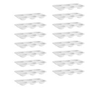 FONDOTIN 40 Pezzi Palette da Pittura Rettangolare con Scomparti Portatile in Plastica Resistente per Miscelazione Colori Acrilici Acquerelli e Pigmenti per Artisti in Movimento e Uso