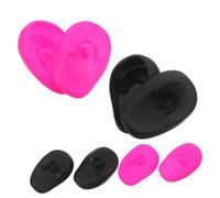 FONDOTIN 4paia Copriorecchie in Silicone Per Tinture Per Protezione Termica Per Orecchie Da Salone Cuffie Protettive Per Lavaggio Dei Accessori Per Doccia Riutilizzabili