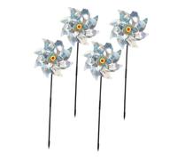 FONDOTIN 4pezzi Girandole Riflettenti da Giardino Mulini Vento Antiuccelli per Orto e Cortile Decorazione Riflettente per Esterni Dissuasori Piccioni per Frutteto e Giardino