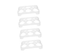 FONDOTIN 4pezzi Porta Uova Frigorifero Scomparti Organizer Uova Plastica Rigida Design Fisso Anti-rotolamento Custodia Protezione Fragilità Adatta Frigo e Piani Cucina