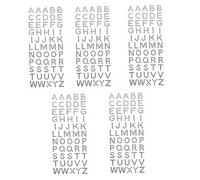 FONDOTIN 5 fogli Adesivi Lettere Diamante Autoadesive per DIY Decorazione Artigianale Sticker Alfabeto Brillanti per Superfici Multiple Facili da Usare