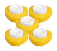 FONDOTIN 5 Pezzi Perforatore Uova in Plastica con Base Strumento Manuale per Guscio Adatto per Uova Sode Vapore Protezione Guscio e Conservazione Nutrienti Facile da Usare e Pulire