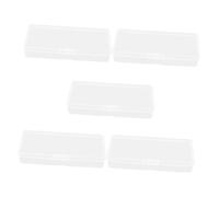 FONDOTIN 5 pezzi Piccole in Plastica Trasparente con Cardine Portaoggetti Compatto e Resistente per Lame di Rasoio e Accessori per Casa e Viaggi