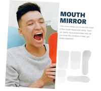 FONDOTIN 5 pezzi Specchio Orale Portatile in Vetro per Esame Bocca e Controllo Lesioni Sportive Specchietti Dentista con Bordi Smussati per Uso Professionale e Domestico