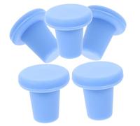 FONDOTIN 5 pezzi Tappi per Bottiglie Vino Silicone Shape Tappi Versatori per Conservazione e Decorazione Impermeabili e Riutilizzabili e Ristoranti
